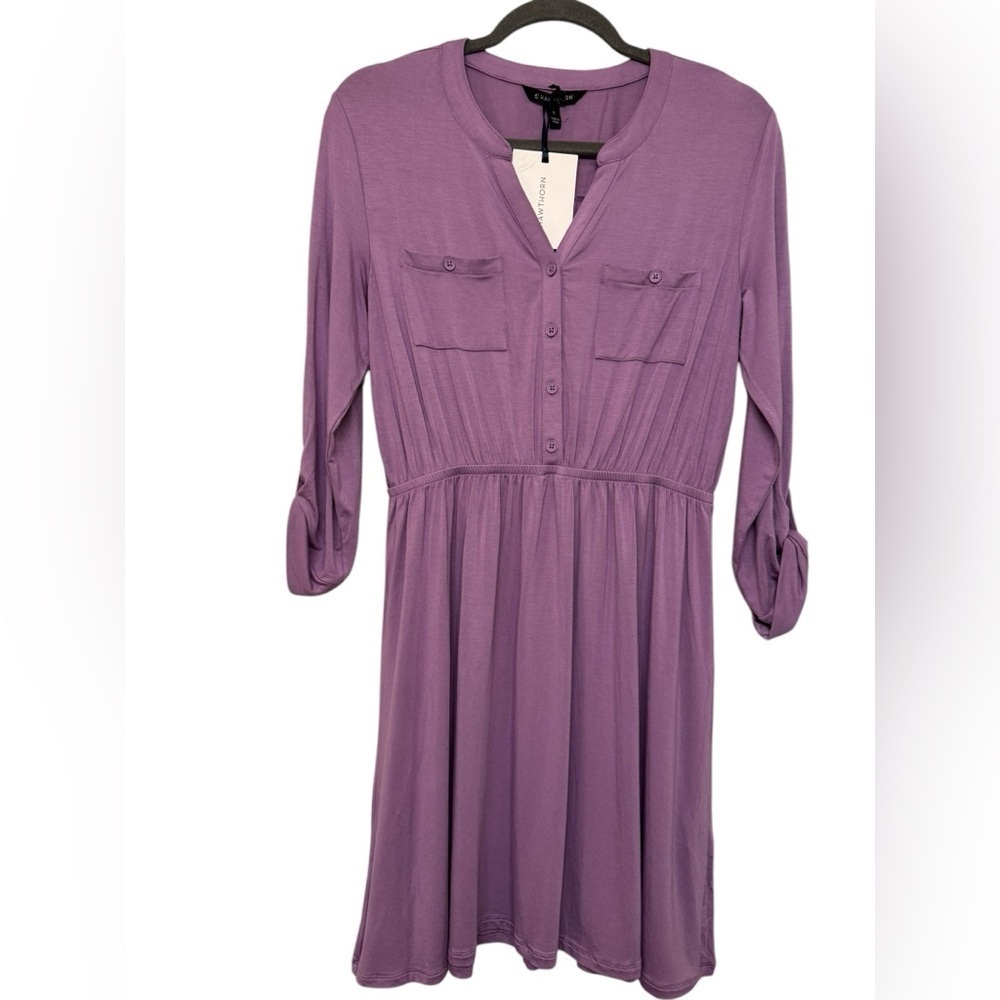 41 Hawthorn Lavender Button-Front Midi Dress